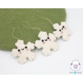 7cm Smily Felt Snowflakes Ornament