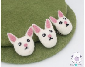 White Felt Cat Head