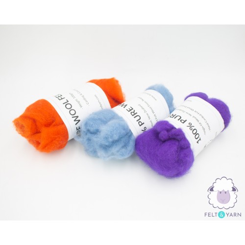 Bulk Wool Roving for Needle Felting - 40gram Roll