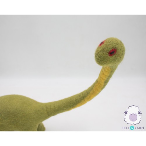 37x32cm Wool Felt Big Green Dinosaur