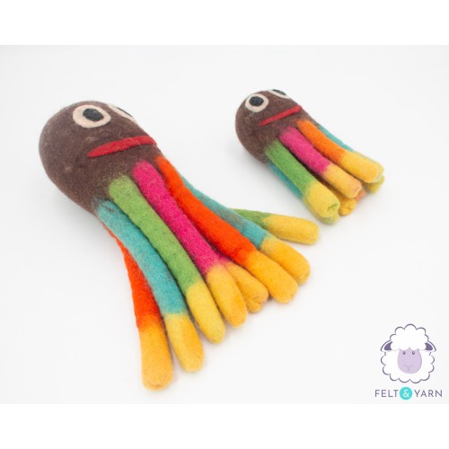 17 cm and 30 cm Felt Octopus Dog Toy