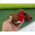 10cm Christmas Felt Robin Bird