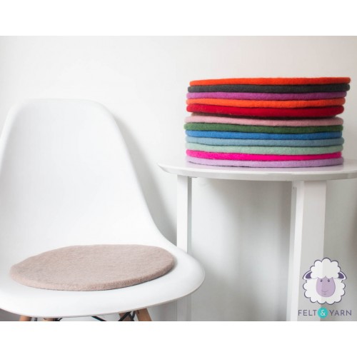 Plain seat pad in sets - Felt and Yarn