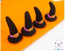 6.5cm Wool Felt Black Witch...