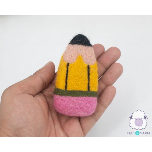9x4cm Needle Felted Pencil