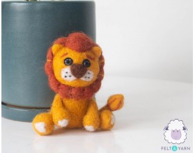 8cm Needle Felted Lion