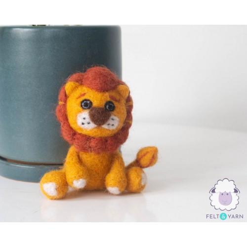 8cm Needle Felted Lion