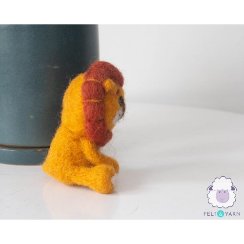 8cm Needle Felted Lion