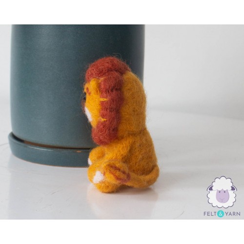 8cm Needle Felted Lion