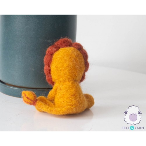 8cm Needle Felted Lion