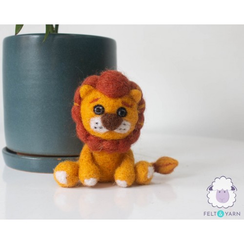8cm Needle Felted Lion