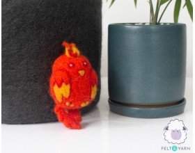 6cm Wool Fire Bird Phoenix