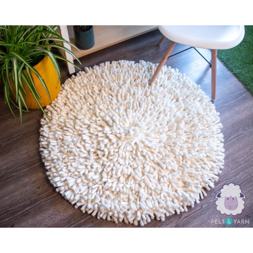 Fluffy White Shag Rug