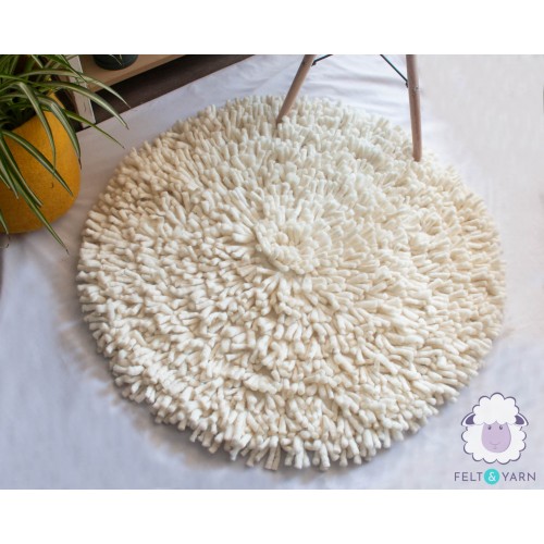Fluffy White Shag Rug