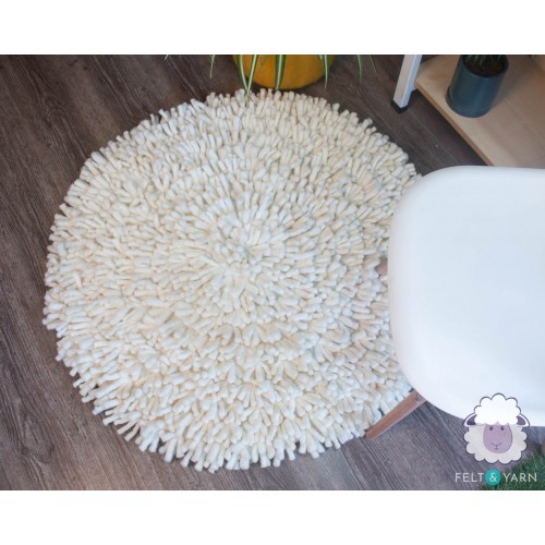 Fluffy White Shag Rug