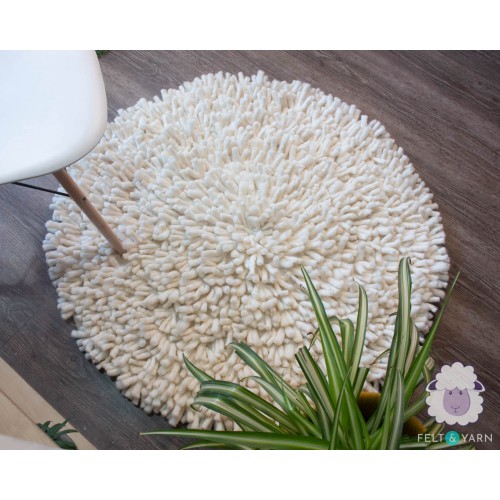 Fluffy White Shag Rug