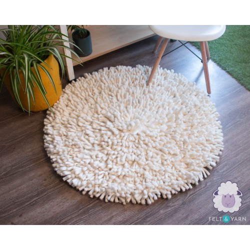 Fluffy White Shag Rug