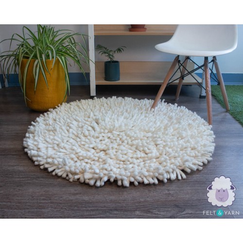 Fluffy White Shag Rug