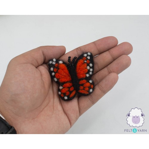 5cm Monarch Felt Butterfly