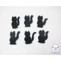 7x4cm Die Cut Felted Black Cat