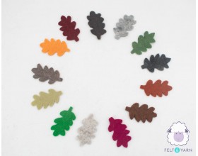 7cm Felt Oak Leaves