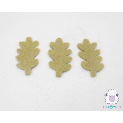 7cm Felt Oak Leaves