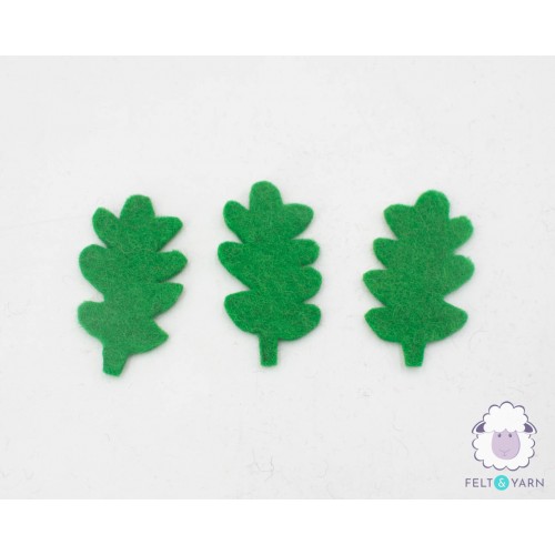 7cm Felt Oak Leaves