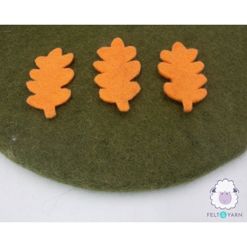 7cm Felt Oak Leaves