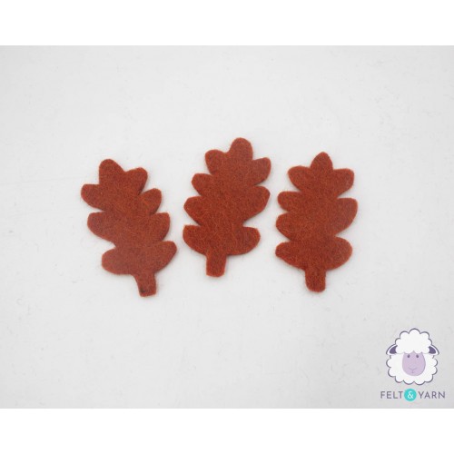 7cm Felt Oak Leaves