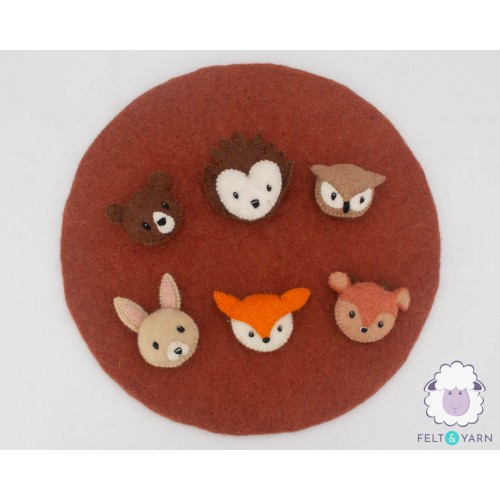 Handcrafted Felt Woodland Animals Set