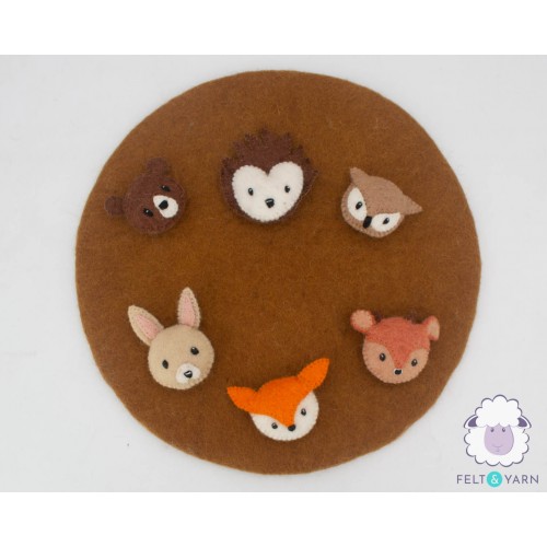 Handcrafted Felt Woodland Animals Set