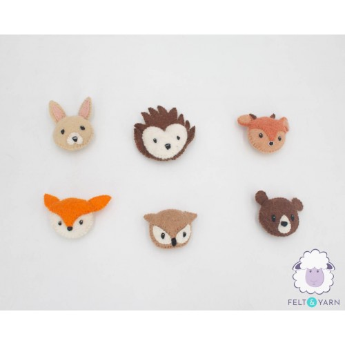 Handcrafted Felt Woodland Animals Set