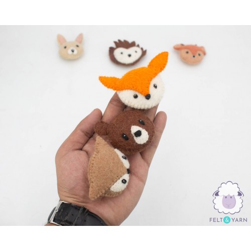 Handcrafted Felt Woodland Animals Set