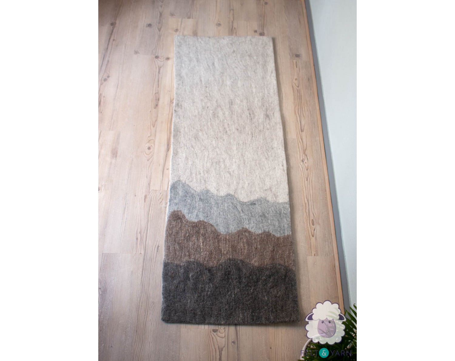 6x2ft Eco-Friendly Natural Wool Yoga Mat - Felt And Yarn