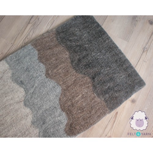 6x2ft Natural Wool Yoga Mat