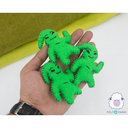8cm Felt Oogie Boogie Green Halloween Ghost