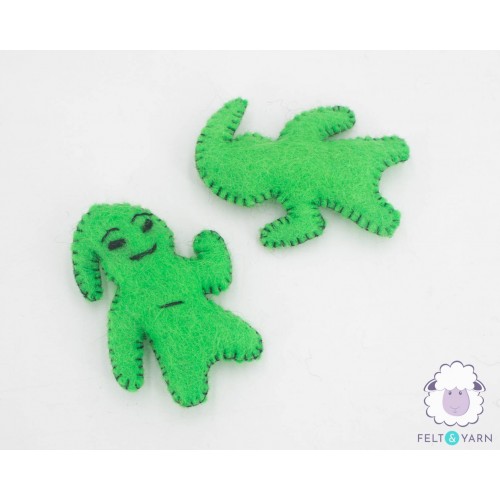 8cm Felt Oogie Boogie Green Halloween Ghost
