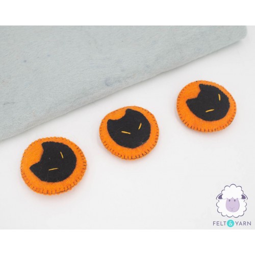 8cm Felt Stitched Cat Ornament