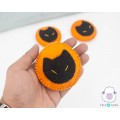 8cm Stitched Felt Cat Ornament