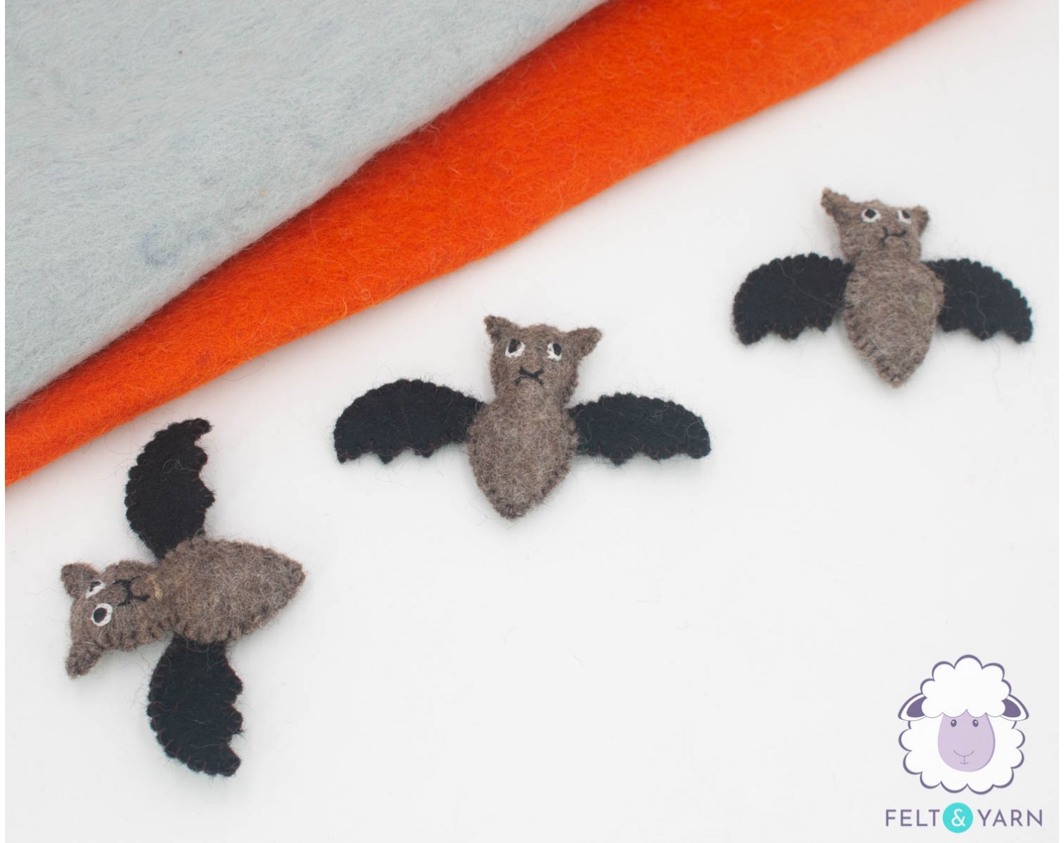 5cm Felt Cute Stitched Bat