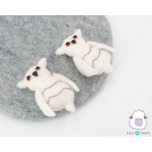 Christmas Stitched Felt Owl Ornament