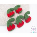 Red and White Felt Christmas Beanie Ornament