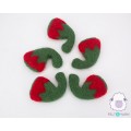 Red and White Felt Christmas Beanie Ornament