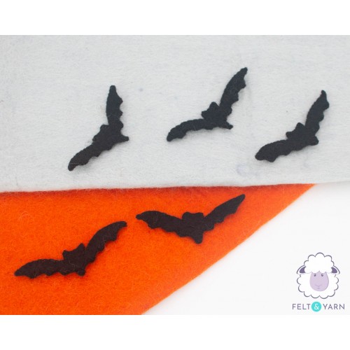 10cm Stitched Felt Black Bat