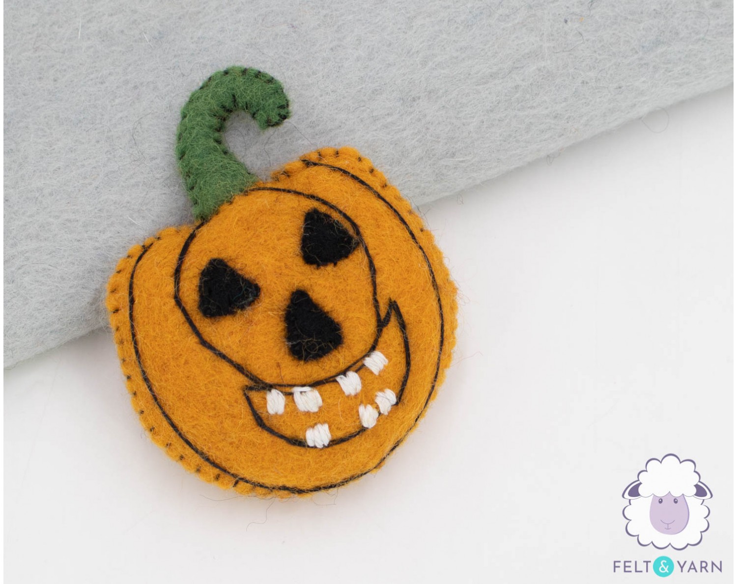10cm Stitched Scary Pumpkin