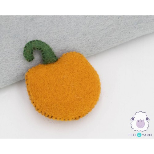 10cm Stitched Scary Felted Pumpkin