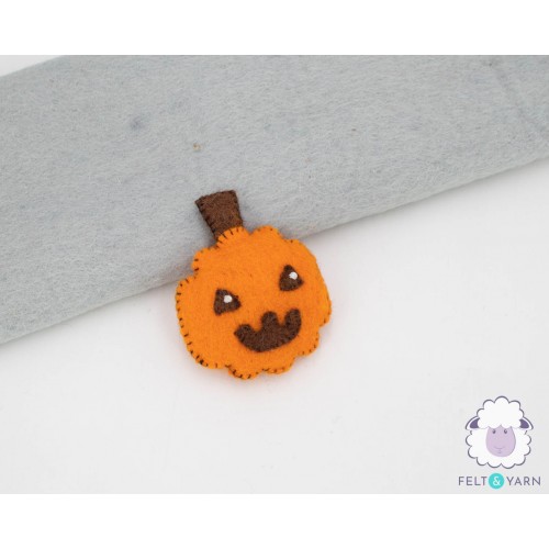 11cm Cute Stitch Felt Pumpkin Face