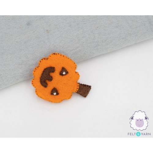 11cm Cute Stitch Felt Pumpkin Face