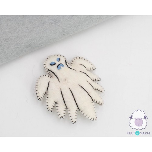 11x9cm Felt Halloween Spider Ghost Ornament