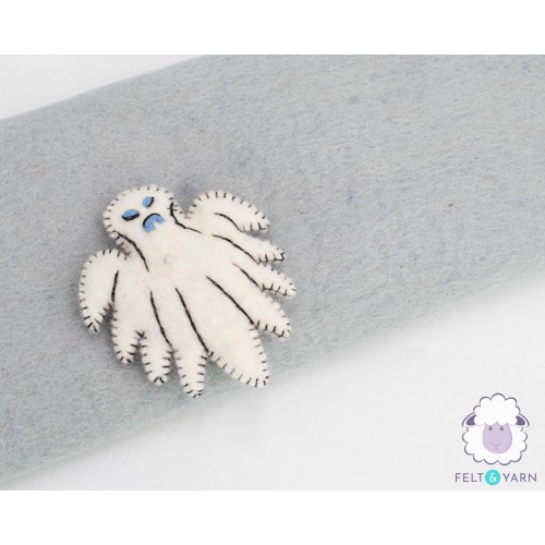 11x9cm Felt Halloween Spider Ghost Ornament